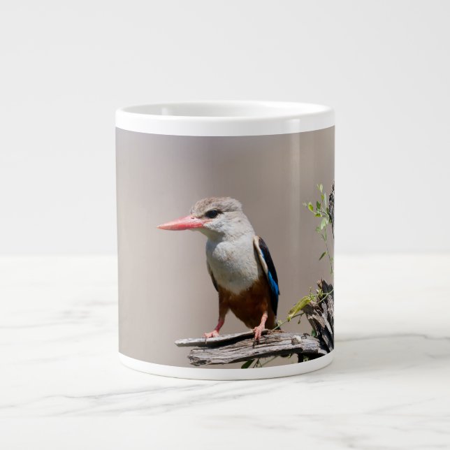 Grått-Headed Kingfisher Jumbo Mugg (Framsidan)