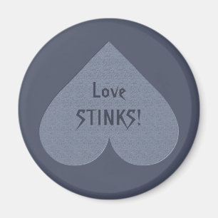 Grått Heart Anti-Valentine anpassningsbar magnet