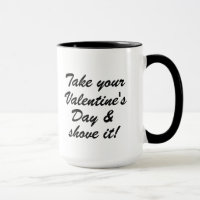 Grått Heart Anti-Valentine anpassningsbar mugg