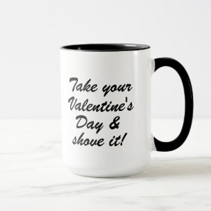 Grått Heart Anti-Valentine anpassningsbar mugg