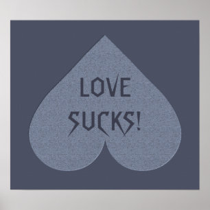 Grått Heart Anti-Valentine anpassningsbar poster