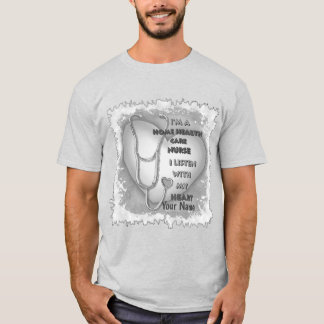 Grått Heart Health Sjuksköterska T Shirt