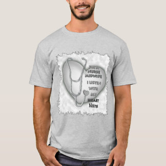 Grått Heart Midfru Nurse T Shirt