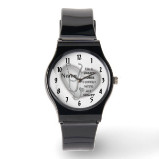 Grått Heart Night Nurse Armbandsur