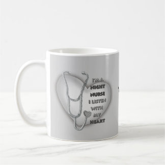 Grått Heart Night Nurse Kaffemugg