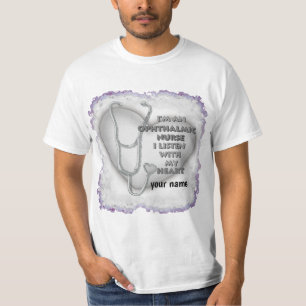 Grått Heart Oftalmisk näsa T Shirt