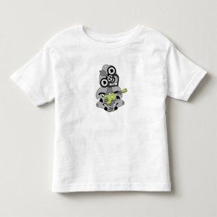 Grått Hei Tiki grönt Ukulele shirt T
