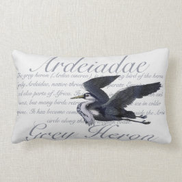 Grått Heron Bird Lumbar Pillow Lumbarkudde