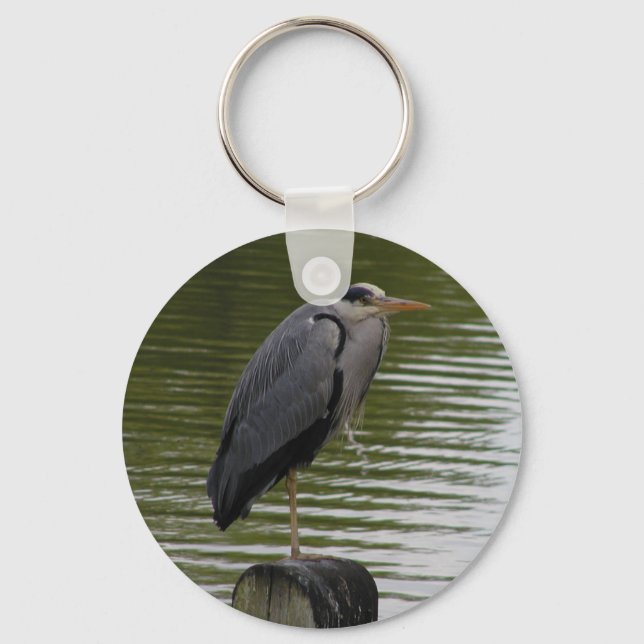 Grått Heron Nyckelring (Framsida)