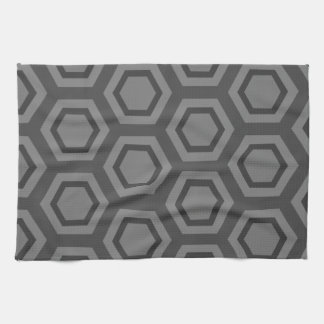 Grått Hexagon Mönster Kökshandduk