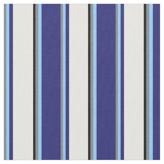 Grått, Himlar Blue, Midnight Blue, Mint Cream & Bl Tyg (Närbild)