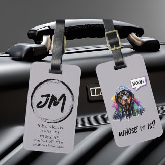 Grått Hip hop Rottweiler Bagagebricka