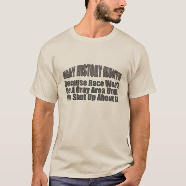 Grått Historik månad T-shirt (Framsida)
