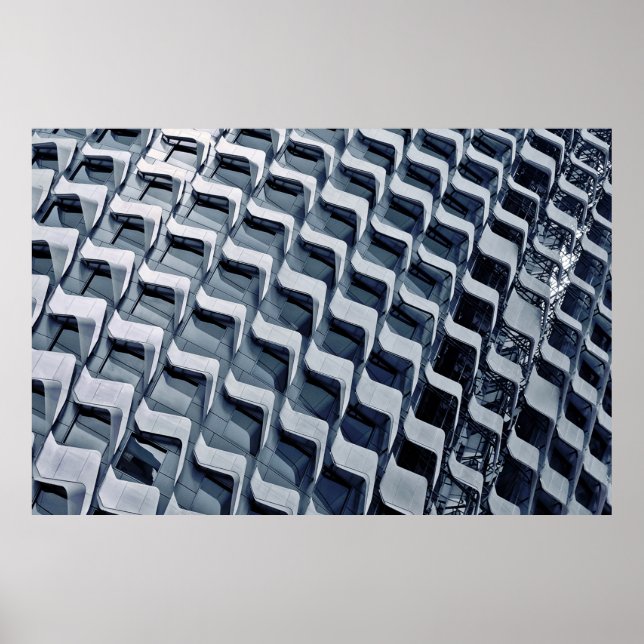 Grått högstiga upp byggnad poster (Framsidan)