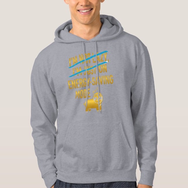 Grått hoodie med livfull design inspirerad av kons (Framsida)