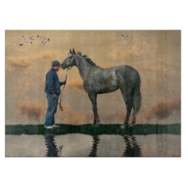 Grått Horse and Groom OTTB Clearboard Board (Framsidan)