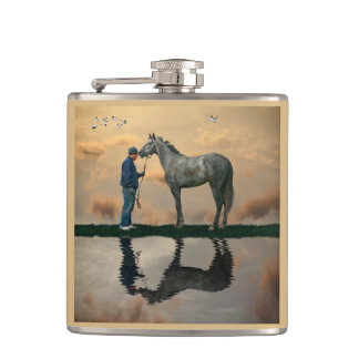 Grått Horse and Groom OTTB Drink-kolv Fickplunta