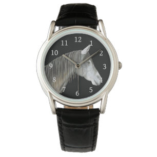 Grått Horse Armbandsur