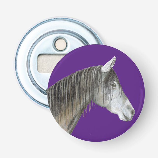 Grått Horse Flasköppnare (Framsidan)