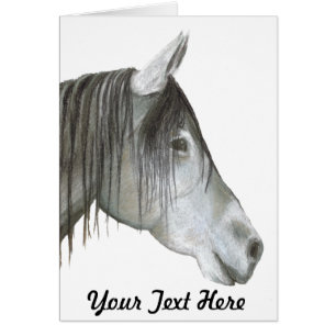 Grått Horse Hälsningskort