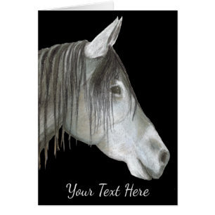 Grått Horse Hälsningskort