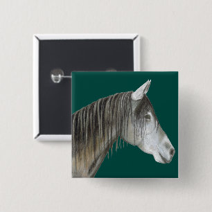Grått Horse Knapp