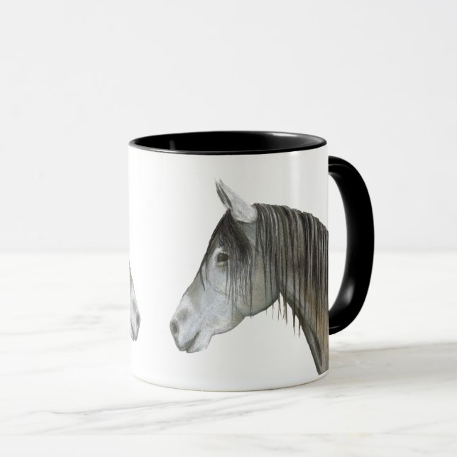 Grått Horse Magic Mugg (Framsida höger)