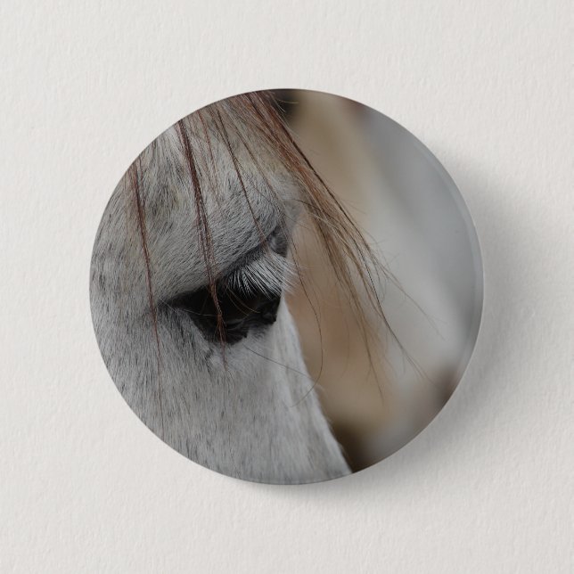 Grått Horse Öga Knapp (Framsida)