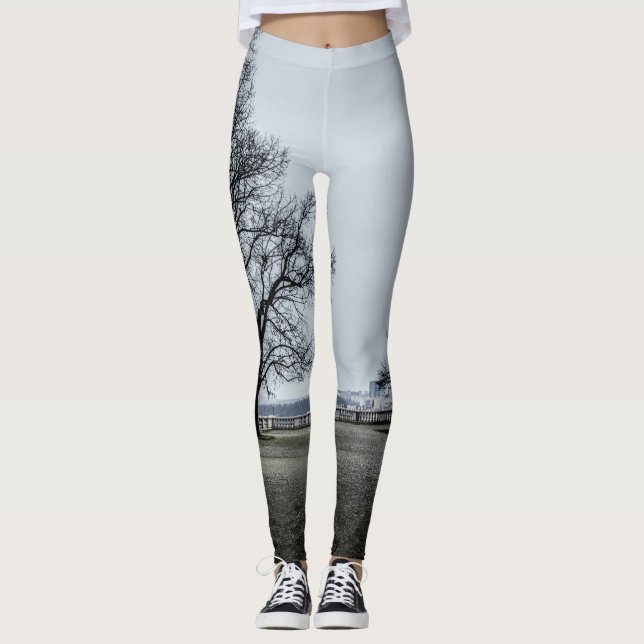 Grått höstdag i Prag Leggings (Framsida)