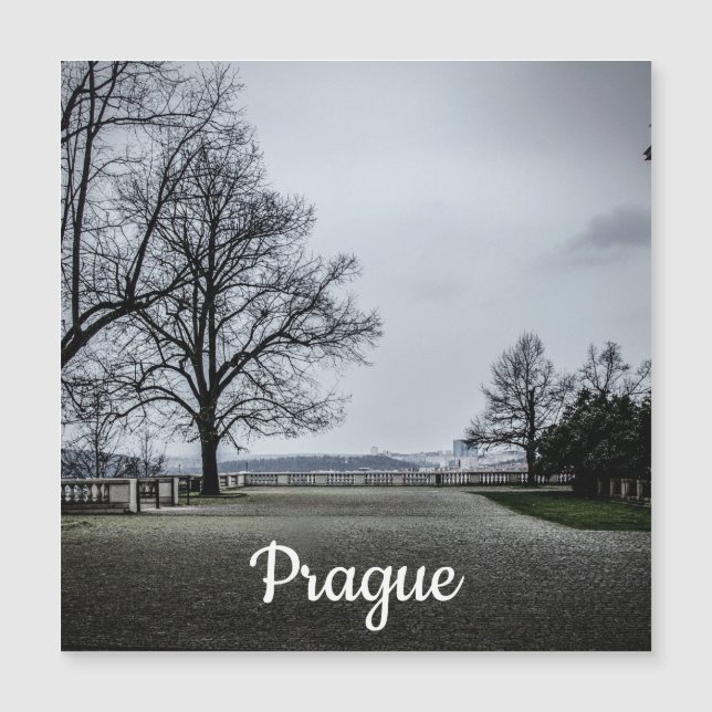 Grått höstdag i Prag Magnet (Framsida)