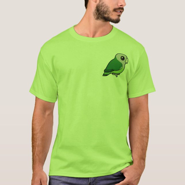 Grått-hövdad Lovebird Tee Shirt (Framsida)
