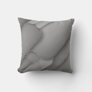 Grått Hues Modern Art Solid Slate Side Kudde