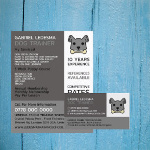 Grått Hund, Hund Trainer Advertising Reklamblad