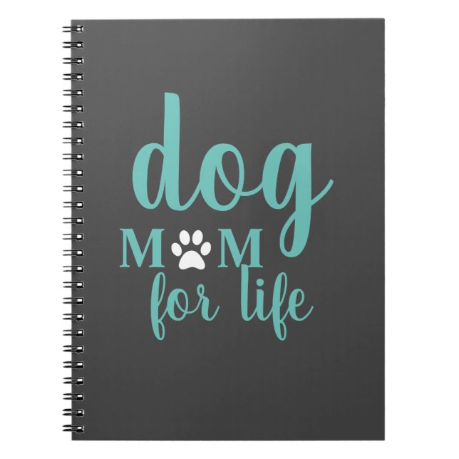 Grått Hund Mamma for Life Anteckningsbok (Framsidan)