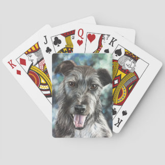 Grått hund puppy casinokort