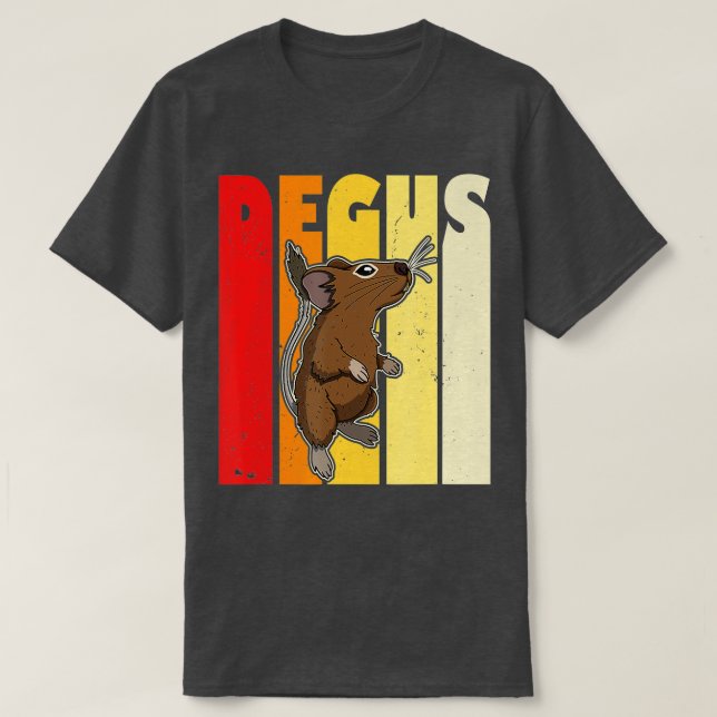 Grått husdjur som säger shrub råtta degus 5 t shirt (Design framsida)