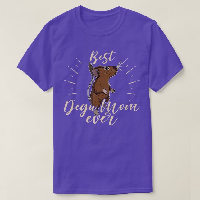 Grått husdjur som säger shrub råtta degus 9 t shirt (Design framsida)