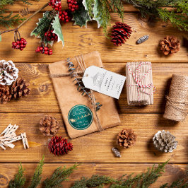 Grått i Heligan för julfamiljen i Helgdag till Nam Presentetikett