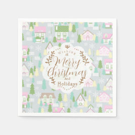 Grått i julhus pappersservett