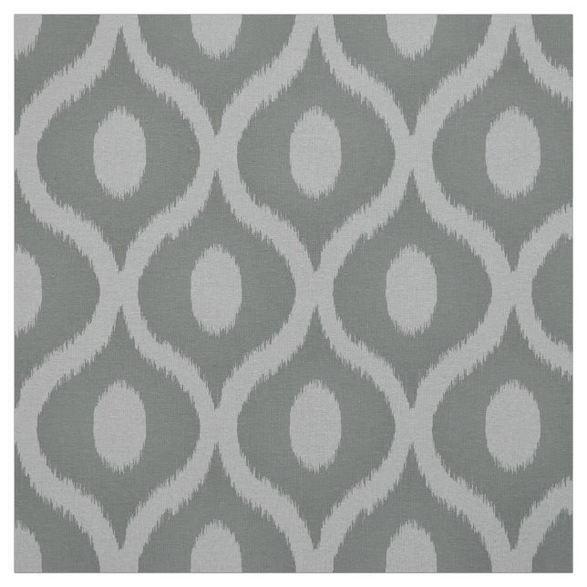 Grått ikat moroccan-design tyg (Provkarta)