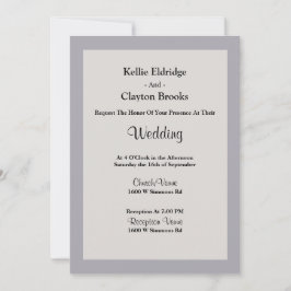 Grått-inbjuden bröllopsinbjudan inbjudningar