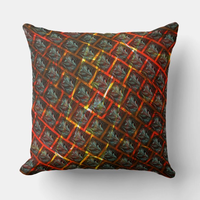 Grått "inramad öga, groddor, kvadrater eller rödgr kudde (Framsida)