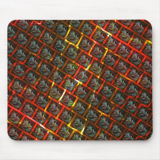 Grått "inramad öga, groddor, kvadrater eller rödgr musmatta (Framsidan)