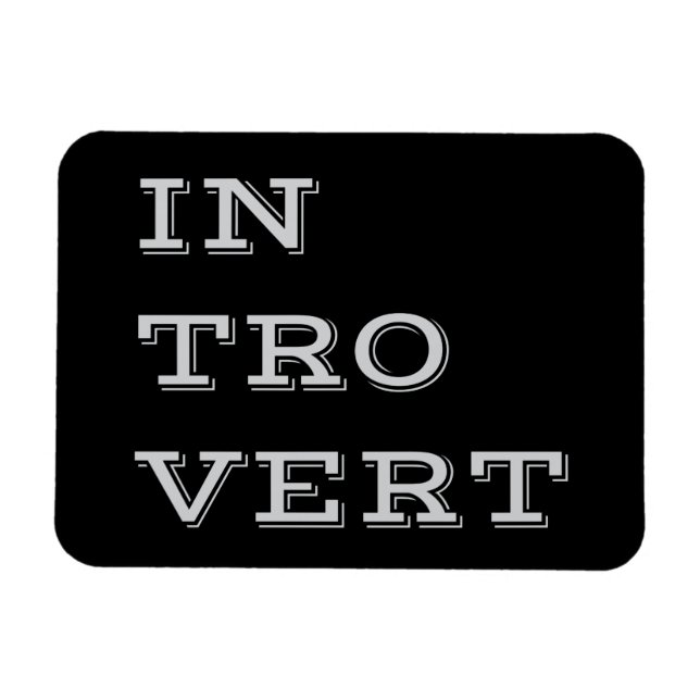 Grått Introvert Flexi Magnet (Horisontell)