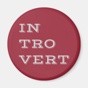 Grått Introvert Magnet
