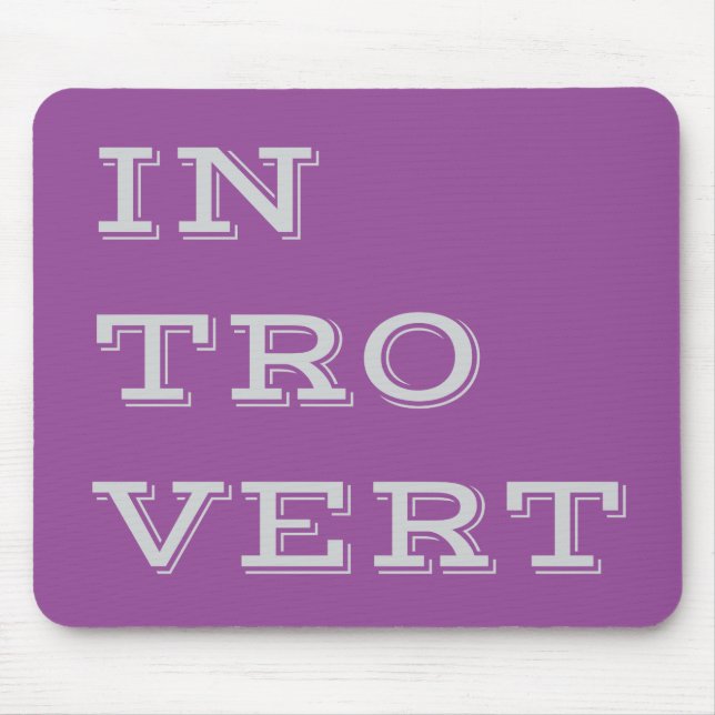 Grått Introvert Mousepad Musmatta (Framsidan)