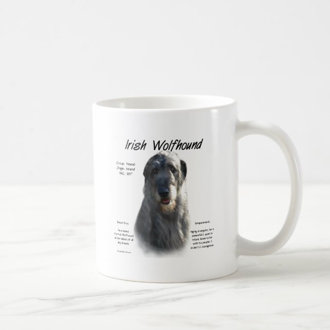 Grått Irish Wolfhound History Kaffemugg (Höger)