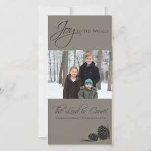 Grått Joy till World Photocard Julkort