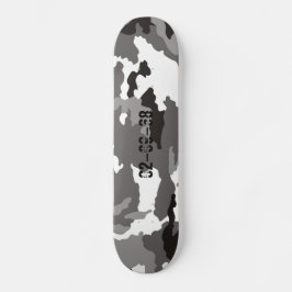 Grått kamouflage mönster old school skateboard bräda 18 cm