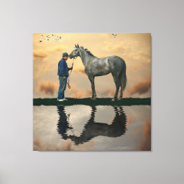 Grått-Kanvastryck och groom-OTTB-härdat Canvastryck